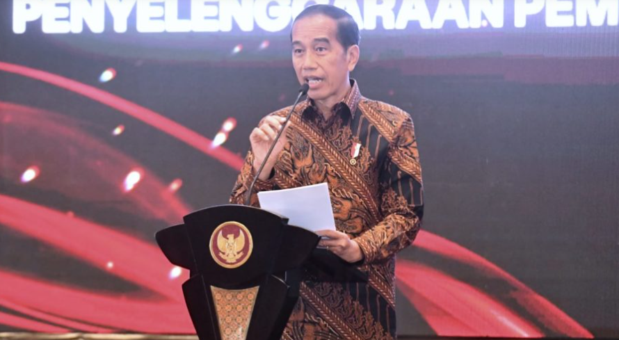 Presiden Jokowi membuka Konsolidasi Nasional Bawaslu RI, di Hotel Bidakara, Jakarta, Sabtu (17/12/2022). (Foto: BPMI Setpres/Rusman)
