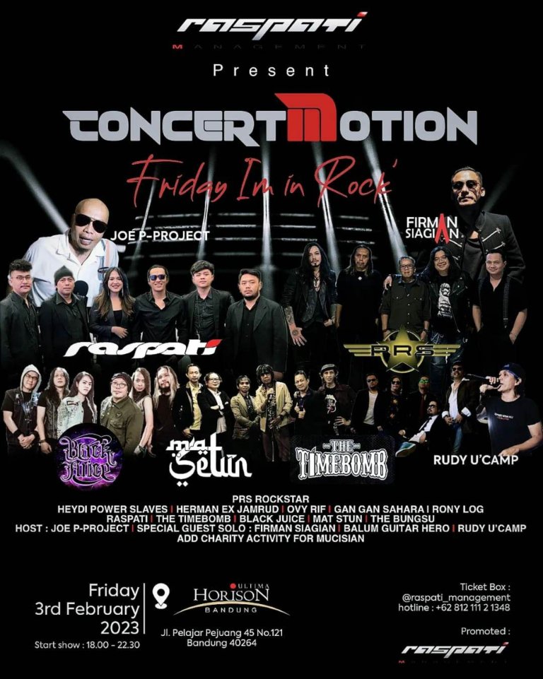 Flayer Concertmotion, Friday Im in Rock. (Dok. Istimewa)