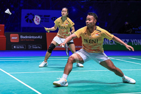 
Ganda campuran Indonesia Rehan Naufal Kusharjanto/Lisa Ayu Kusumawati akan menghadapi wakil Cina Zheng Si Wei/Huang Ya Qiong di babak semi final All England 2023. (Foto: PBSI)