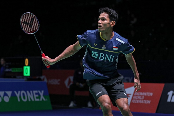 Tunggal putra Indonesia Chico Aura Dwi Wardoyo mengamankan satu tempat di babak 16 besar turnamen bulutangkis All England 2023. (Foto: PBSI)
