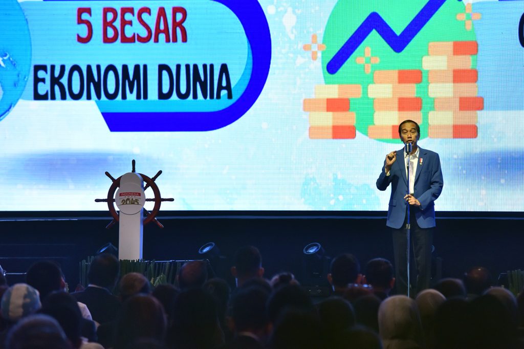 Presiden Jokowi luncurkan RPJPN 2025-2045, di Djakarta Theater, Jakarta, Kamis (15/06/2023) pagi. (Foto: Humas Setkab/Jay)

