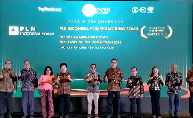 
PT Pembangkit Listrik Nasional (PLN) Indonesia Power (IP)  POMU meraih penghargaan TOP CSR (Foto: Ist)