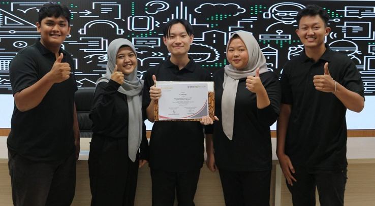 Tim Prambanan dari Telkom University di Indonesia pada gelaran Hackathon Microsoft AI for Accessibility 2023 (Foto: Istimewa)