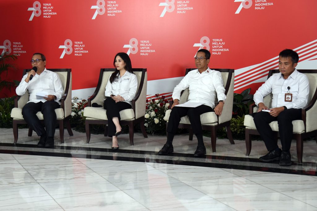 Keterangan Pers Bulan Kemerdekaan Tahun 2023, di Jakarta, Senin (31/07/2023). (Foto: Humas Setkab/Rahmat)
