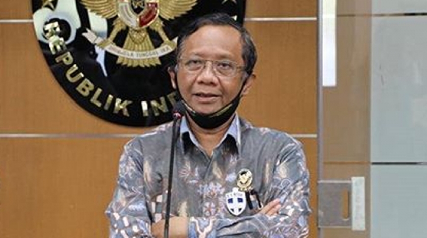 Menko Politik, Hukum dan Keamanan, Mahfud Md saat memberikan keterangan pers (Foto: PMJ News/Kemenko Polhukam).