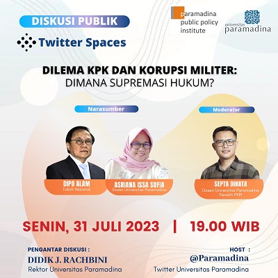 
Diskusi Publik Twitter Space Universitas Paramadina (31/07/2023). (Foto: Ist)