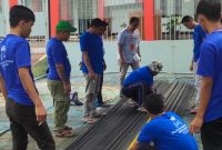 Warga binaan Lapas Garut mengikuti pelatihan bidang pengelasan di Lapas Kelas IIB Garut, Jalan KH Hasan Arif, Kecamatan Banyuresmi, Kabupaten Garut, Rabu (16/8/2023)(Foto: Ist)