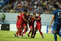 Tim U-23 Indonesia sukses melaju ke final Piala AFF U-23 2023, usai mengalahkan Thailand dengan skor 3-1, pada laga semifinal di Stadion Rayong Provincial Stadium, Thailand, Kamis (24/8/2023). (Foto: PSSI)