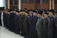  Bupati Bandung Dadang Supriatna merotasi lima pejabat tinggi pratama (eselon II)  di Gedung Mohammad Toha, Komplek Pemkab Bandung, Rabu (4/10/2023). (Foto: diskominfo)