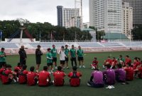 Tim nasional Indonesia  langsung menggelar latihan setibanya di Filipina Sabtu (18/11/2023). (Foto: PSSI)
