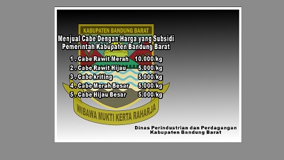  sticker subsidi cabai yang harus dipasang di lapak pedagang (Foto: Istimewa)