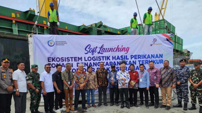 Suasana acara Soft Launching Ekosistem Hasil Perikanan Zona II Penangkapan Ikan Terukur Koridor Biak-Surabaya. (Dok. Istimewa)

