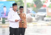 
Penjabat Gubernur Jawa Barat Bey Machmudin menjadi Pembina Upacara Hari Amal Bhakti (HAB) Kementerian Agama Ke-78 Tingkat Provinsi Jawa Barat di Gedung Juang 45, Kabupaten Bekasi, Rabu (3/1/2024).(Foto: Biro Adpim Jabar)