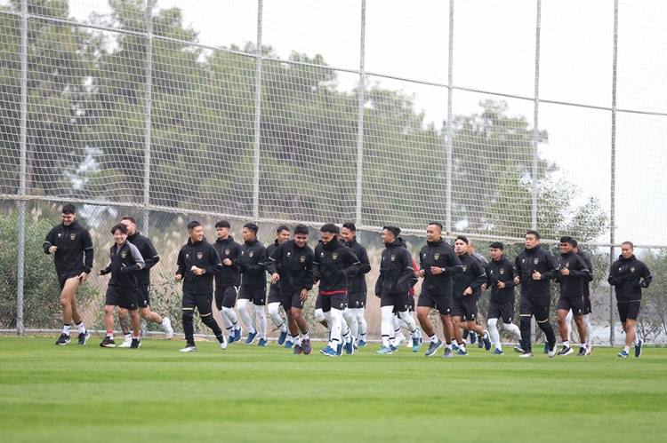 Timnas Indonesia memulai persiapan di Turki sejak 21 Desember 2023. Memasuki pekan kedua TC, skuad Garuda akan melakukan uji coba kontra Libya, 2 Januari 2024 dan 5 Januari 2024. (Foto: PSSI)