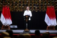 Rapat Konsolidasi Nasional 2023 dalam Rangka Kesiapan Pemilu 2024, di Istora Senayan, Jakarta, pada Sabtu  (30/12/2023). (Foto:Muchlis Jr/BPMI Setpres)
