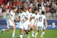 
Selebrasi Pemain Timnas Indonesia usai tendangan penalti Asnawi Mangkualam menggetarkan gawang Vietnam, pada pertandingan Grup D Piala Asia 2023, diStadion Abdullah bin Khalifa, Doha, Qatar, Jumat (19/1/2023).(Foto: PSSI)
