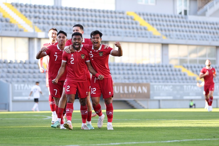 Timnas Indonesia harus mengakui keunggulan 1-2 dari Libya dalam uji coba yang digelar di Stadion Titanic Mardan, Antalya, Turki, Jumat (5/1/2024). (Foto: PSSI)