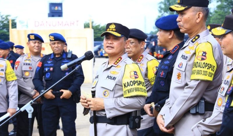 Kepala Baharkam Polri, Komjen Pol Fadil Imran memimpih Apel Gelar Pasukan Pengamanan Pemilu. (Foto: PMJ News)