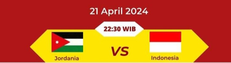 
Timnas Indonesia akan melawan Yordania pada pertandingan terakhit Grup A Piala Asia U-23 2024, di Stadion Abdullah bin Khalifah Minggu (21/4/2024) malam. (Foto: Ist/dara)
