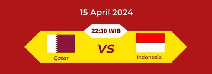 Timnas U23 Indonesia memulai pertandingan di ajang  Piala Asia U23 2024 melawan tuan rumah Qatar di Stadion Jassim Bin Hamad, Doha, Qatar, Senin (15/04/2024). (Foto: FB Shayne Pattynama)

