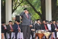 Bupati Sukabumi H Marwan Hamami menjadi Pembina Upacara pada Hari Otda (Foto: Istimewa)