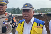 Menteri Pekerjaan Umum dan Perumahan Rakyat (PUPR) Basuki Hadimuljono tinjau longsor di Tol Bocimi (Foto: Istimewa)