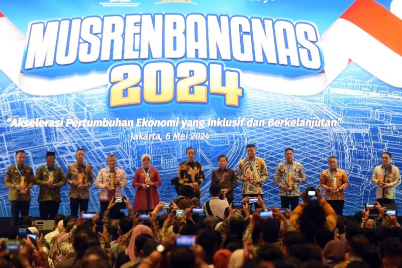 Presiden Jokowi pada Musrenbangnas Tahun 2024 di Balai Sidang Jakarta Convention Center (JCC), Jakarta, Senin (06/05/2024) siang. (Foto: Humas Setkab/Rahmat)
