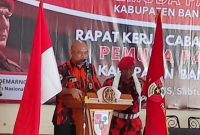 Deniswara pada saat raker PP Bandung Barat (Foto: Istimewa)