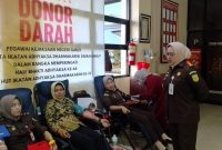 Kegiatan bakti sosial donor darah yang digelar Kejaksaan Negeri (Kejari) Garut, Rabu (17/7/2024)(Foto: Istimewa)