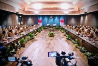 
Suasana pertemuan Presiden RI Jokowi dengan kepala daerah se-Indonesia di  Ibu Kota Nusantara (IKN) di Kabupaten Penajam Paser Utara, Kalimantan Timur, Selasa (13/8/2024). (Foto: biro adpim jabar)
