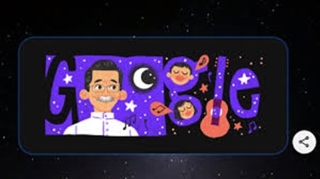 

Pencipta lagu anak-anak Indonesia, Abdullah Totong Mahmud atau A.T. Mahmud menjadi tema Google Doodle hari ini.(Foto: google)

