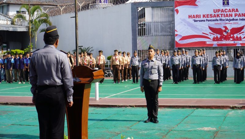 Upacara Peringatan Hari Kesaktian Pancasila Tahun 2024 di Lapas Kelas IIA Garut, Jalan KH. Hasan Arif, Kecamatan Banyuresmi, Kabupaten Garut, Selasa (1/10/2024)(Foto: Istimewa)