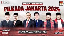 Komisi Pemilihan Umum (KPU) Jakarta  menggelar debat Debat ketiga di Hotel Sultan, Jakarta Pusat, Minggu (17/11/2024).(Foto: yuotube)
