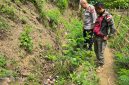 Petugas menunjukan lokasi penemuan bayi laki-laki
di semak-semak di pinggir selokan kecil di  Kampung Sasak Beusi, Desa Sindangsuka, Kecamatan Cibatu, Kabupaten Garut, Minggu (24/11/2024)(Foto: Ist)