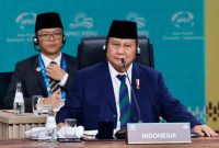 Presiden Prabowo Subianto dalam Leaders Retreat Konferensi Tingkat Tinggi (KTT) Kerja Sama Ekonomi Asia-Pasifik (APEC) 2024 yang digelar di Lima, Peru, Sabtu (16/11/2024). (Foto: BPMI Setpres/Rian)