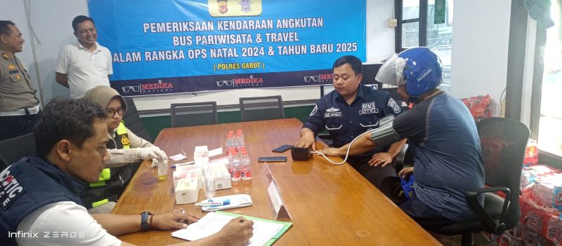 Sat Narkoba Polres Garut menggelar pemeriksaan Urine Awak Kendaraan Umum Menjelang Natal dan Tahun Baru 2025, Rabu (18/12/22024)(Foto: Ist)