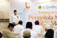 Menag Nasaruddin Umar pada penutupan Training of Trainer (ToT) Pengelola Masjid dan Rohis Madrasah, di ruang pertemuan Masjid Istiqlal, Jakarta (Foto: Hilman Fauzi/Kemenag)