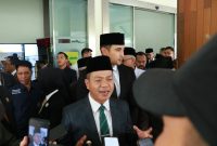 
Bupati Bandung terpilih Dadang Supriatna bersama Ali Syakieb memberikan keterangan pers usai Rapat Paripurna DPRD, Rabu (5/2/2025).(Foto: maji/dara) 

