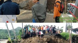 
BPBD Jawa Barat bergerak cepat dalam menangani bencana tanah longsor yang terjadi di Kabupaten Sukabumi pada Kamis, 6 Maret 2025, pukul 19.00 WIB. (Foto: BPBD Jabar)
